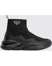 Philipp Plein - High-Top Slip-On Knit Sneakers With Sock Ankle - Lyst