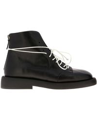 Marsèll Gommello Boots In Leather With Rubber Sole - Black