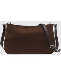 Liu Jo - Gerona Faux Suede Crossbody Bag With Zip Closure And Tonal Logo - Lyst