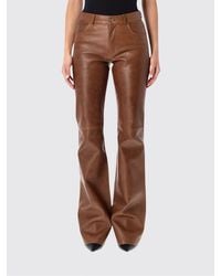 Haikure - Flora Mid-Rise Flared Calfskin Leather Trousers - Lyst