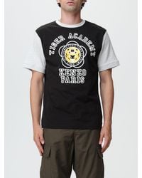 KENZO - Tiger Academy Cotton T-shirt With Logo Print - Lyst
