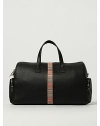 Paul Smith - Signature Stripe Grained Leather Duffle Bag - Lyst