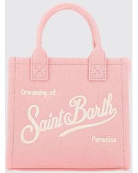 MC2 Saint Barth - Embroidered Logo Cotton Twill Vanity Bag - Lyst