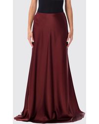 Ralph Lauren - A-Line Long Satin Skirt With Train And High Waist - Lyst
