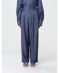 Peuterey - Linen Blend Palazzo Pants - Lyst
