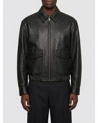 Saint Laurent - Leather Bomber Jacket - Lyst