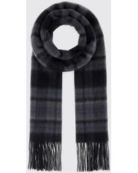 Carhartt - Parson Check Wool Blend Scarf With Fringed Hem And Logo Patch - Lyst