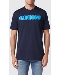 Philipp Plein - Cotton Crew Neck T-Shirt With Contrasting Logo Lettering Print - Lyst