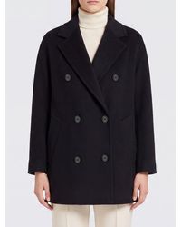 Max Mara - Double-Breasted Wool Caban Coat With Relaxed Fit And Lapel Collar - Lyst