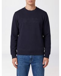 BOSS - Crew-Neck Cotton Jumper With Tone-On-Tone Logo - Lyst
