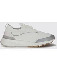 Brunello Cucinelli - Stretch Cotton Knit Sneakers - Lyst