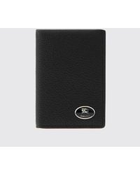 Burberry - Bifold-Kartenetui Von Aus Genarbtem Kalbsleder Mit Appliziertem Logo - Lyst