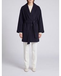 By Malene Birger - Shawl Collar Pure Wool Robe Coat - Lyst
