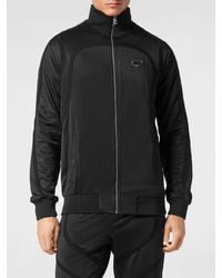 Philipp Plein - Slim Fit Cotton-Blend Zip-Up Sweatshirt With High Neck - Lyst