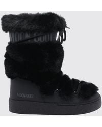 Moon Boot - Ltrack Faux-Fur Snow Boots With Logo - Lyst