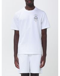 CASABLANCA - Organic Cotton Crew Neck T-Shirt With Logo Print - Lyst