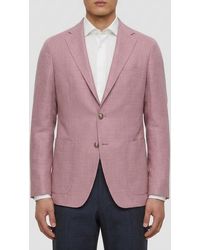 Tagliatore - Single Breasted Virgin Wool Blend Blazer - Lyst