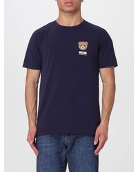 Moschino - Teddy Bear Print Cotton T-Shirt With Logo - Lyst