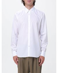Brooksfield - Oxford Cotton Shirt With Button-Down Collar And Embroidered Logo - Lyst