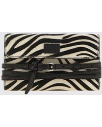 Moschino - Tie Me Zebra-Print Pony Hair Wallet On Chain - Lyst