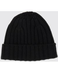 Aspesi - Ribbed Wool Beanie Hat With Turn-Up Cuff - Lyst