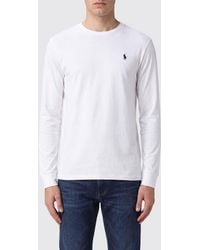Polo Ralph Lauren - Long-Sleeved Cotton T-Shirt With Pony Logo - Lyst