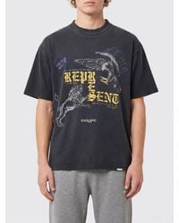 Represent - Relaxed Fit Cotton T-Shirt With Graphic Print And Logo - Lyst