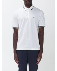 ARMANI EXCHANGE - Piquet Cotton Polo Shirt With Logo - Lyst