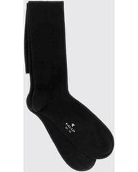 Gallo - Calf-High Stretch Cashmere-Blend Socks With Contrast Logo - Lyst