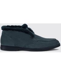 Doucal's - Chukka-Boots Aus Veloursleder Mit Shearling-Futter Und Gummisohle - Lyst