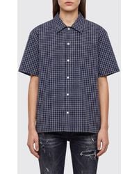 DUNST - Check Pattern Cotton-Blend Shirt With Patch Pocket And Dropped Shoulders - Lyst