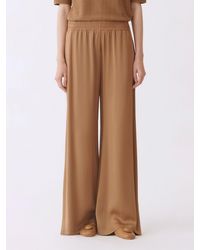Fabiana Filippi - Satin Palazzo Trousers - Lyst