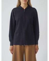 Max Mara - Hooded Zip-Up Viscose Blend Sweatshirt With Long Sleeves - Lyst