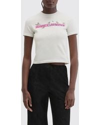 MACCAPANI - Logo Viscose T-Shirt - Lyst