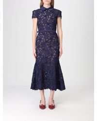 Self-Portrait - Lace Midi Dress - Lyst