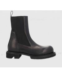 Rick Owens - Calfskin Chelsea Boots With Elasticated Ankles And Lug Sole - Lyst