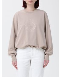 Brunello Cucinelli - Cotton Crew Neck Sweatshirt With Emblem - Lyst