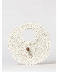Jacquemus - Le Petit Rond Spiaggia Crochet Raffia Bag - Lyst