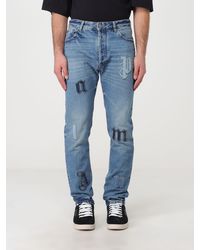 Palm Angels - Denim Jeans With Logo - Lyst