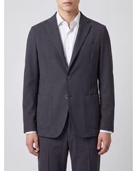 Herno - Single-Breasted Technical Fabric Blazer With Patch Pockets - Lyst