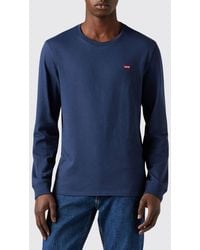 Levi's - Long-Sleeved Cotton T-Shirt With Contrast Logo - Lyst