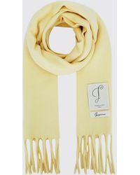 Jacquemus - Colour-Block Wool-Blend Scarf With Fringes And Applied Logo - Lyst