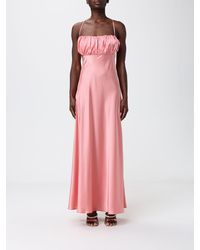 Hanita - Satin Long Dress - Lyst