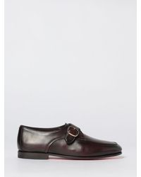 Santoni - Leather Monk Strap Shoes - Lyst