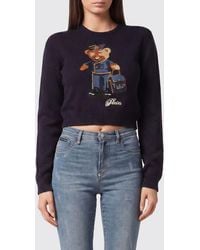 Philipp Plein - Slim Fit Cotton Crewneck Jumper With Jacquard Teddy Bear Print - Lyst