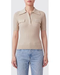 Patou - Ribbed Cotton Knit Polo Shirt - Lyst