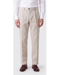 Slowear - Pantalones Chinos Slim Fit Con Pinzas De Algodón Elástico - Lyst