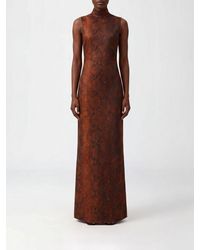 Jean Paul Gaultier - Asymmetrical Python-Print Viscose Maxi Dress - Lyst