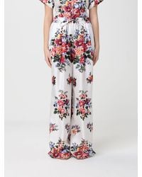 Dolce & Gabbana - Dolce &Amp Gabbana Floral Silk Trousers - Lyst