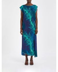 F.R.S For Restless Sleepers - Printed Silk Blend Midi Dress F.R.S. For Restless Sleepers - Lyst